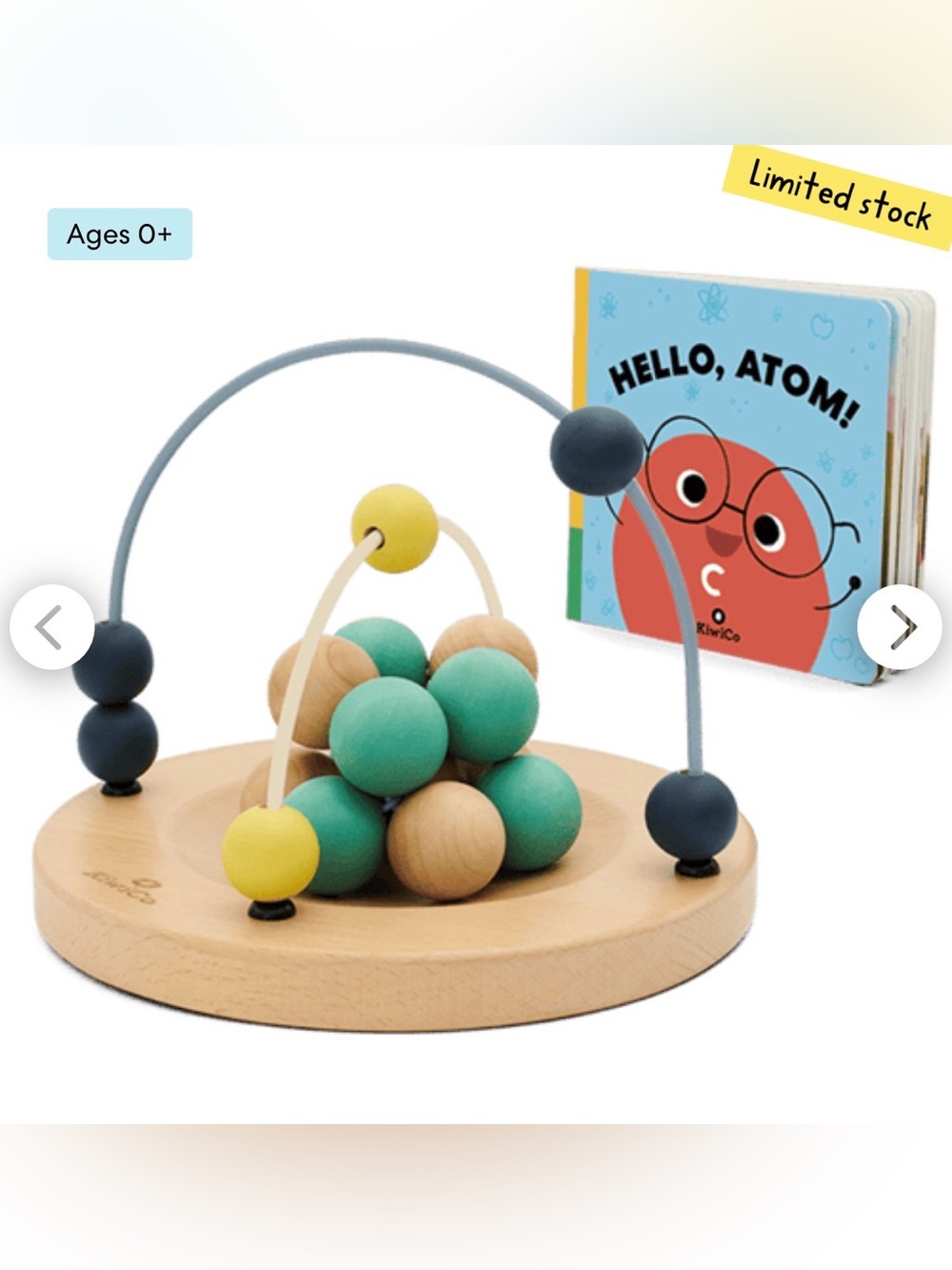 LIKE NEW - KiwiCo Atom Bead Maze, Age 0+